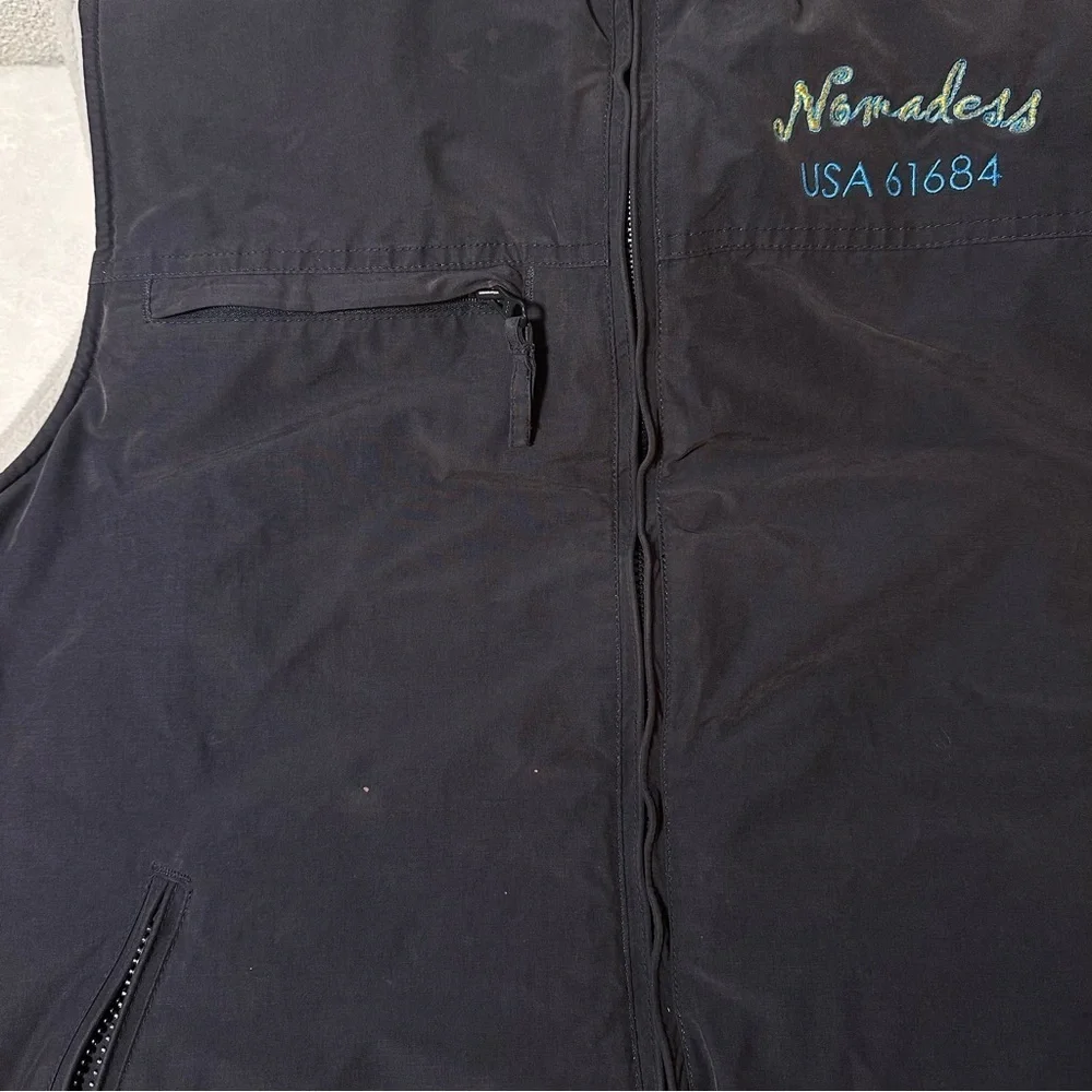 Reversible Vest Navy and Gray Fleece Size M